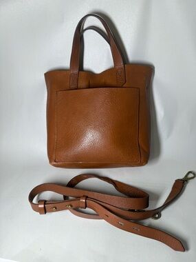 Madewell Small Transport Crossbody Purse Brown Leather English Saddle 🌈